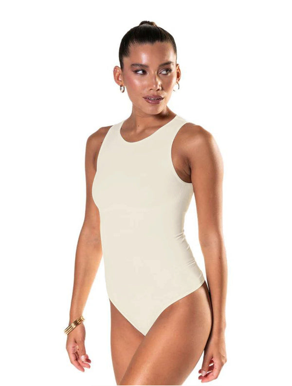 Yuvarlak Yaka Tanga Bodysuit