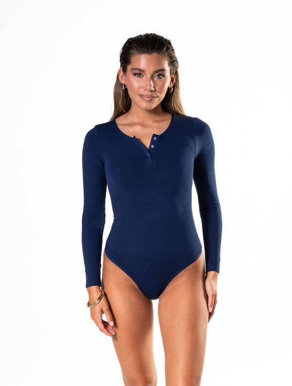 Dikişsiz Uzun Kollu Tanga Bodysuit