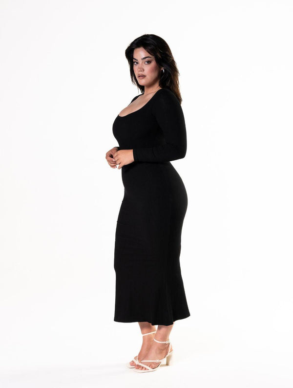 Shapewear Uzun Kollu Elbise